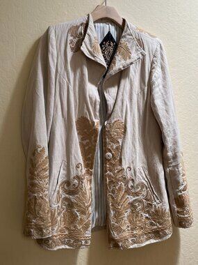 Exquisite vintage Biya embroidered blazer